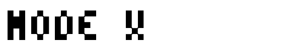 Mode X font preview